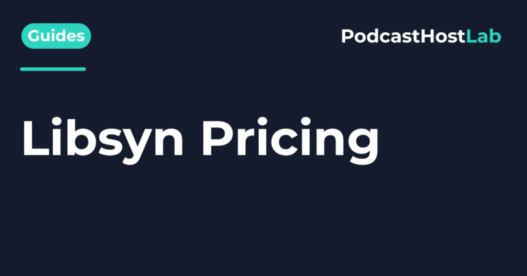 Libsyn Pricing 2026