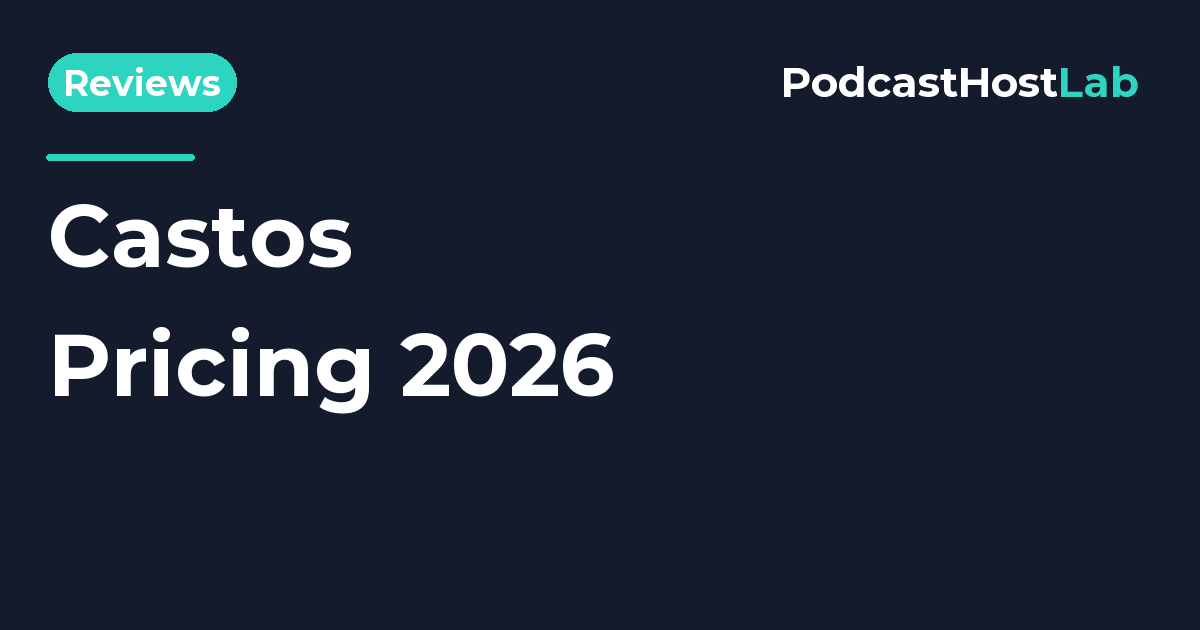 PodcastHostLab article title card: Castos Pricing 2026: Plans, Fees, and Is It Worth It?.