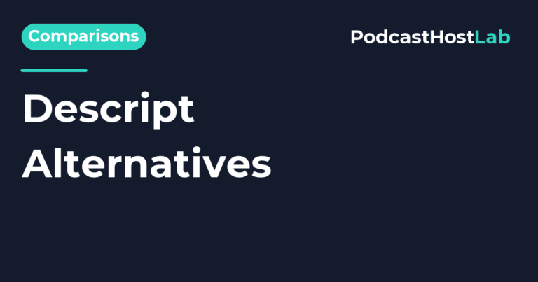 PodcastHostLab article title card: Descript Alternatives: 5 Podcast Editors Worth Switching To.