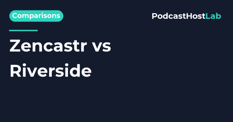 PodcastHostLab article title card: Zencastr vs Riverside: Free Is the Whole Argument.
