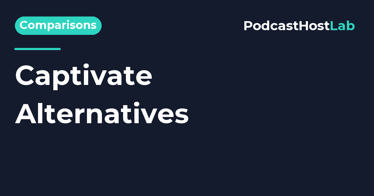 PodcastHostLab article title card: Captivate Alternatives: 4 Hosts Worth Switching To.